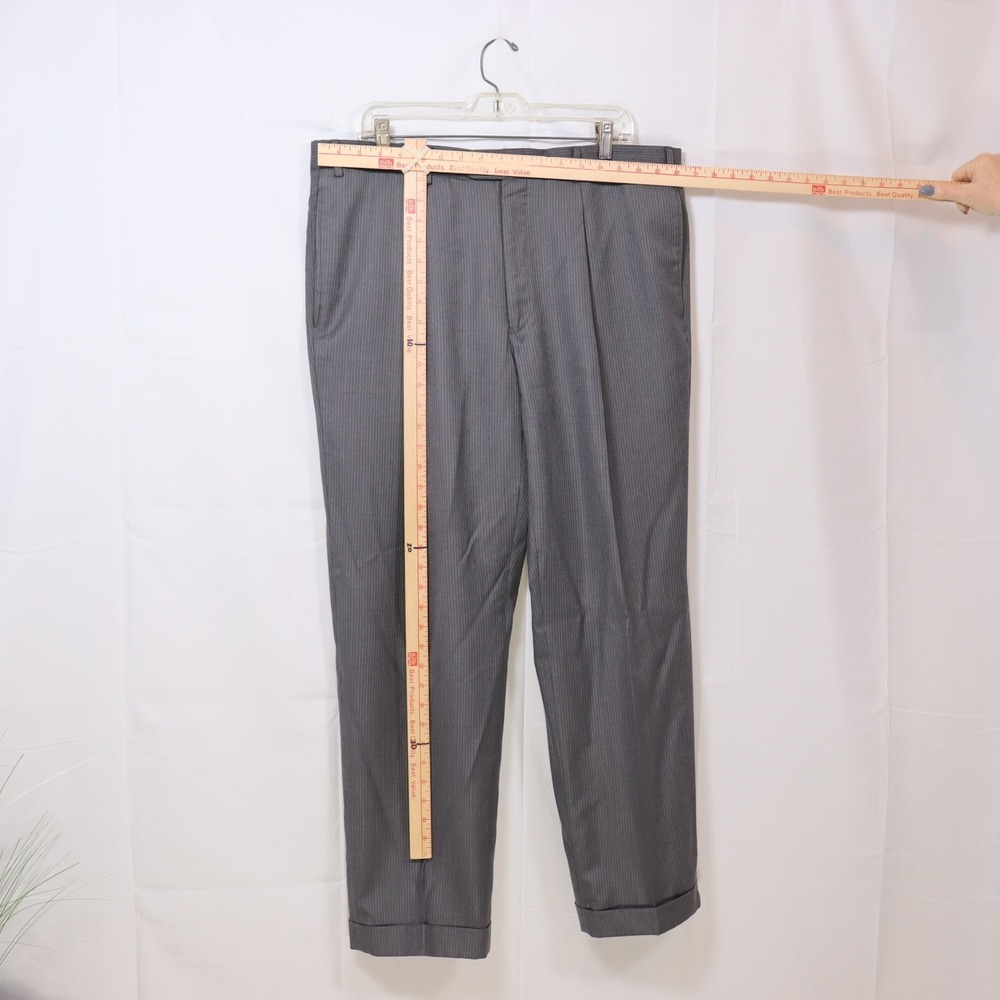 Jos A. Bank Pinstripe Suit Set 40R 36 Gray Mens - BLAZER ONLY PRICE - Picture 5 of 6